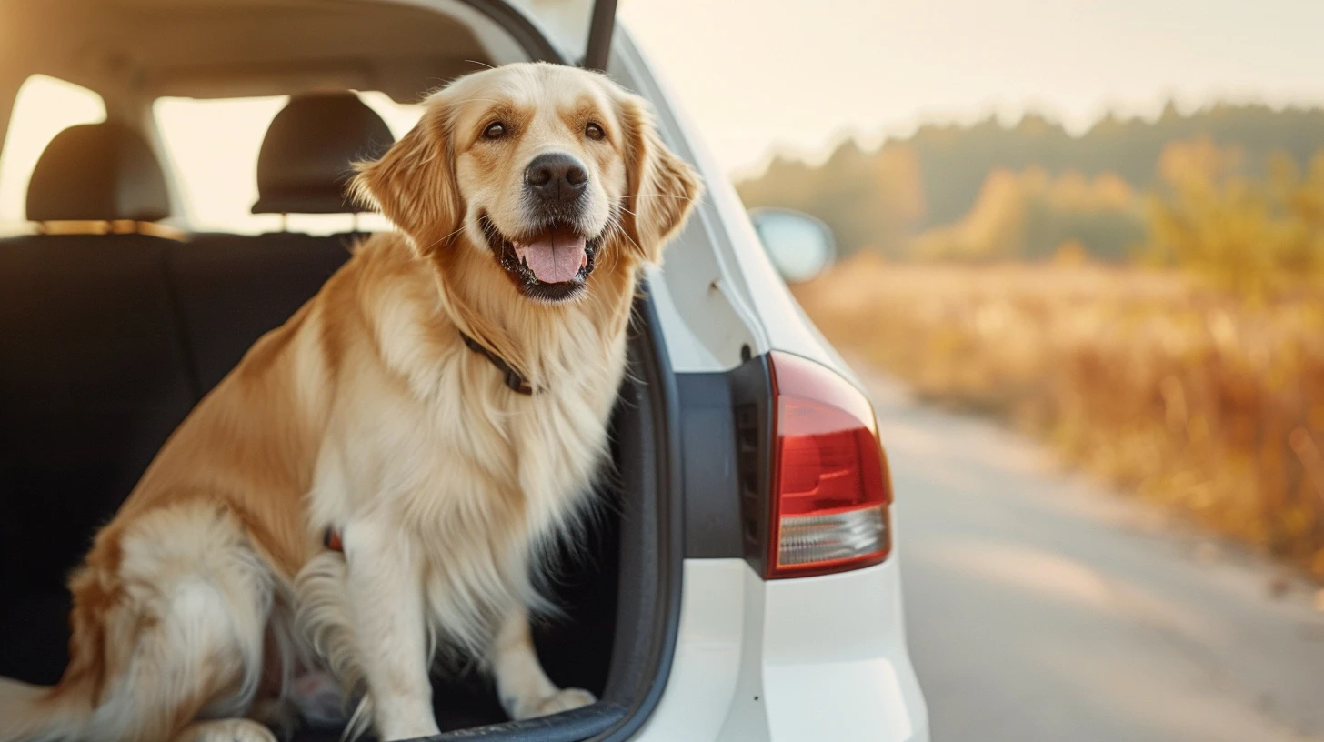 dog in pet taxi