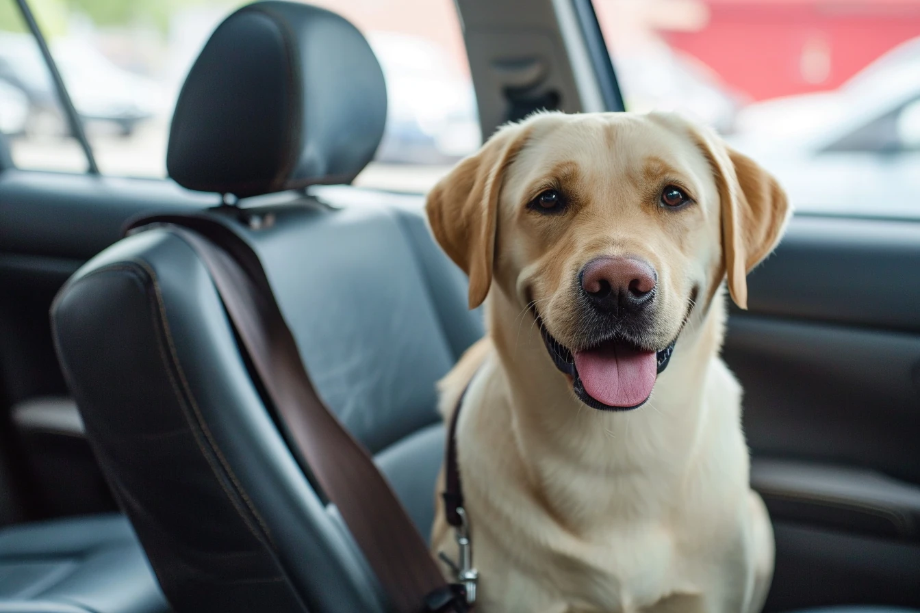 Dog in pet taxi