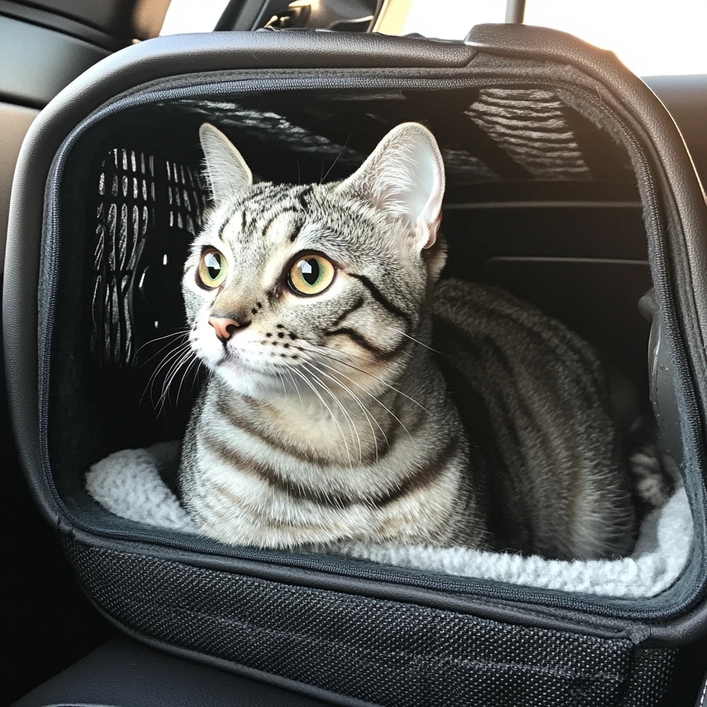 cat in pet taxi