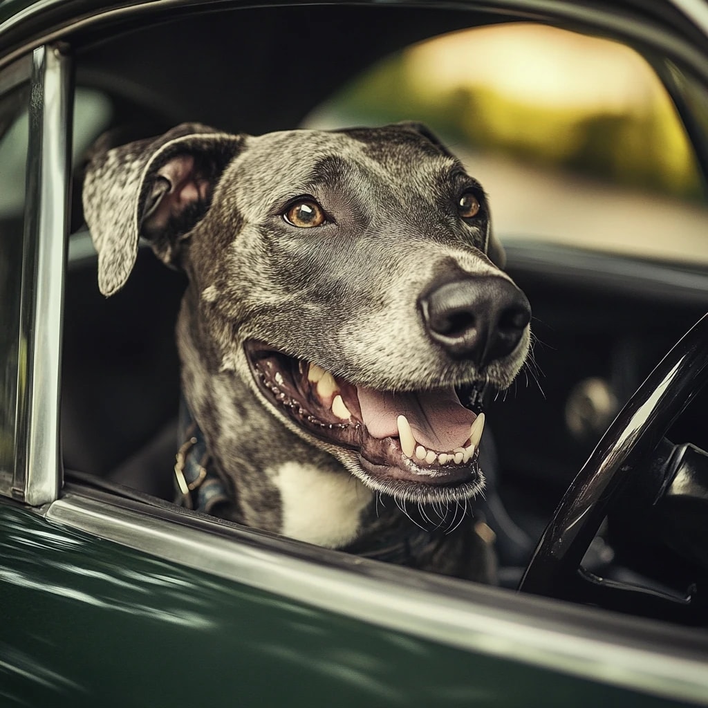 dog in pet taxi