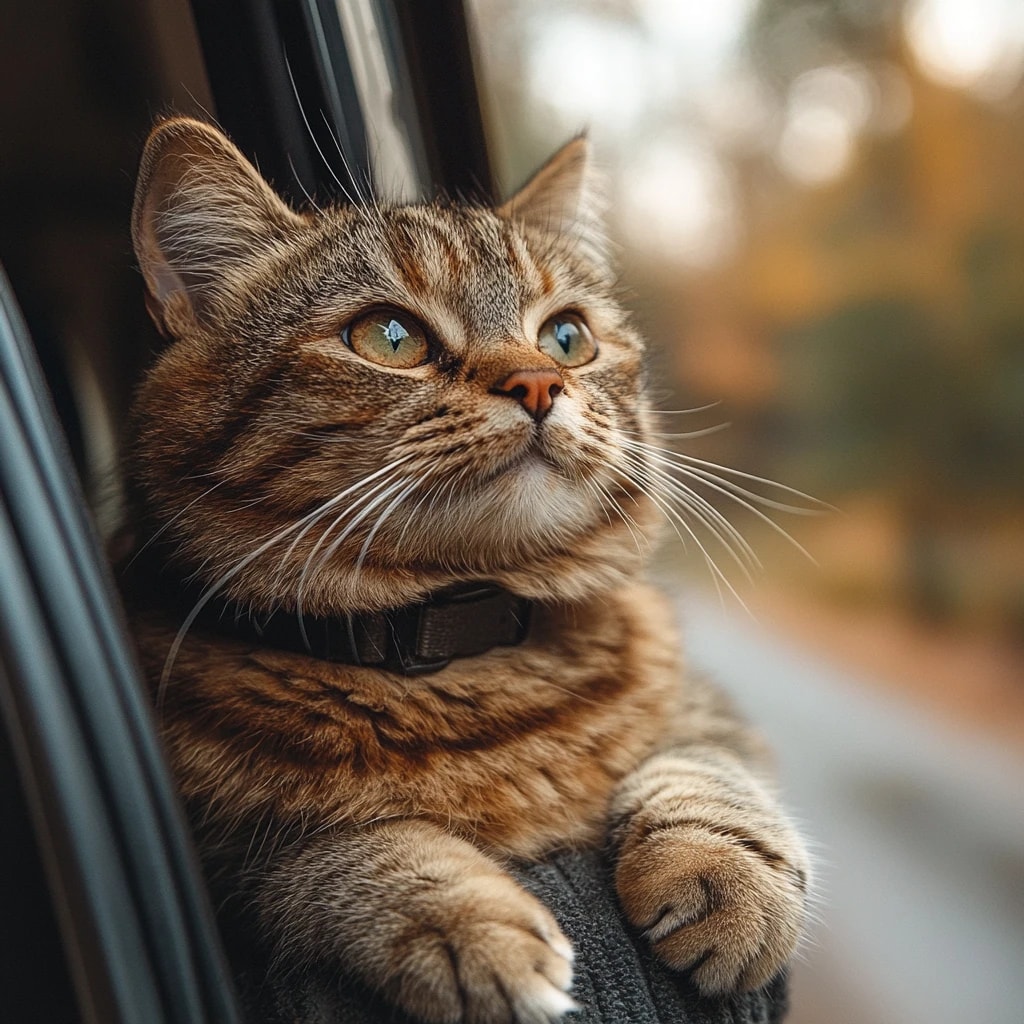 cat in pet taxi