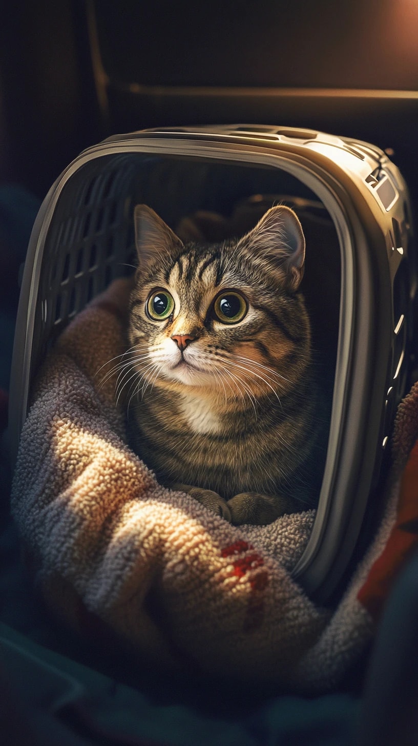 Cat in Pet Taxi