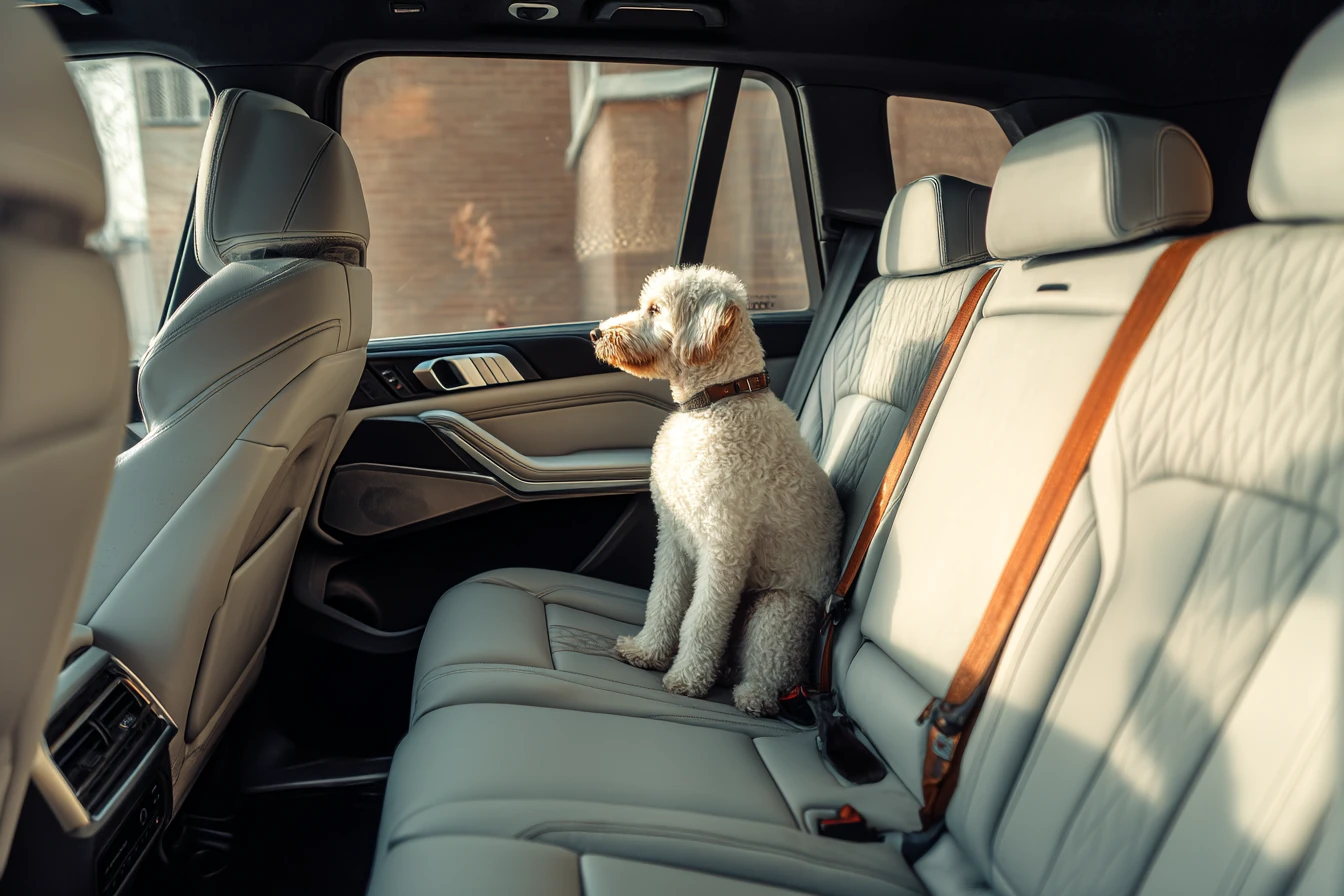 dog in pet taxi