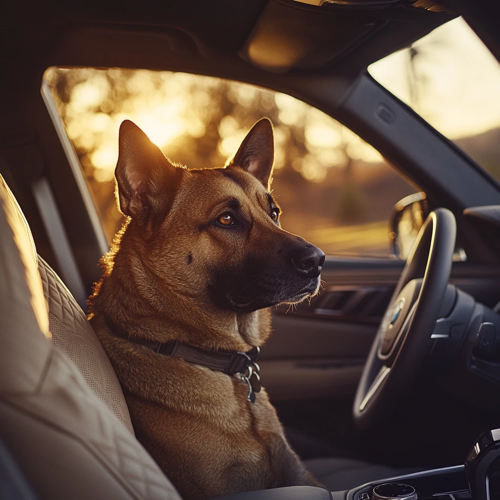 dog in pet taxi