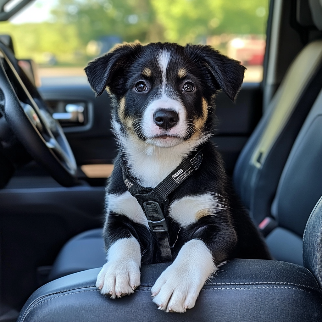 dog in pet taxi