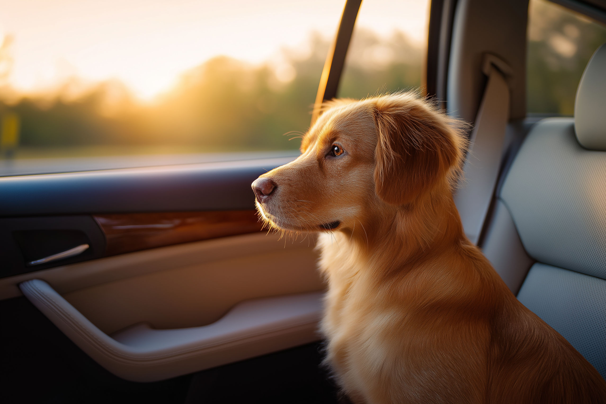 Dog in pet taxi