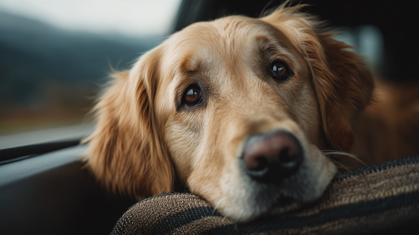 dog in pet taxi