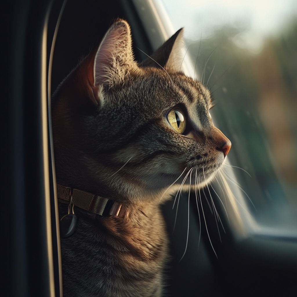 cat in pet taxi